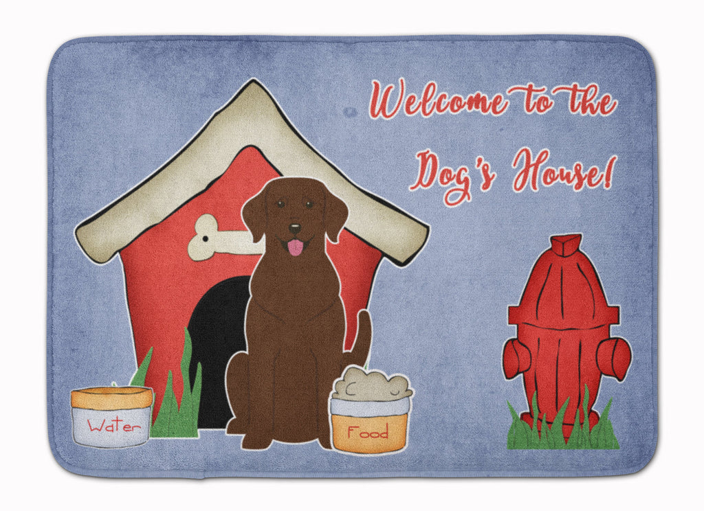 Dog House Collection Chocolate Labrador Memory Foam Kitchen Mat Machine Washable Anti-Fatigue Cushion Comfort Bath or Kitchen Rug