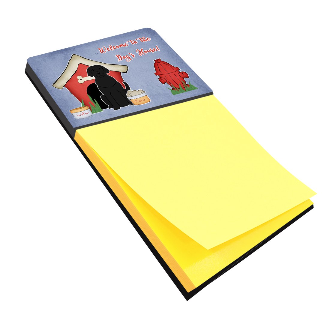 Dog House Collection Black Labrador Watercolor Sticky Note Holder Refillable Dispenser Desk Accessory 3x3 Pad Gift