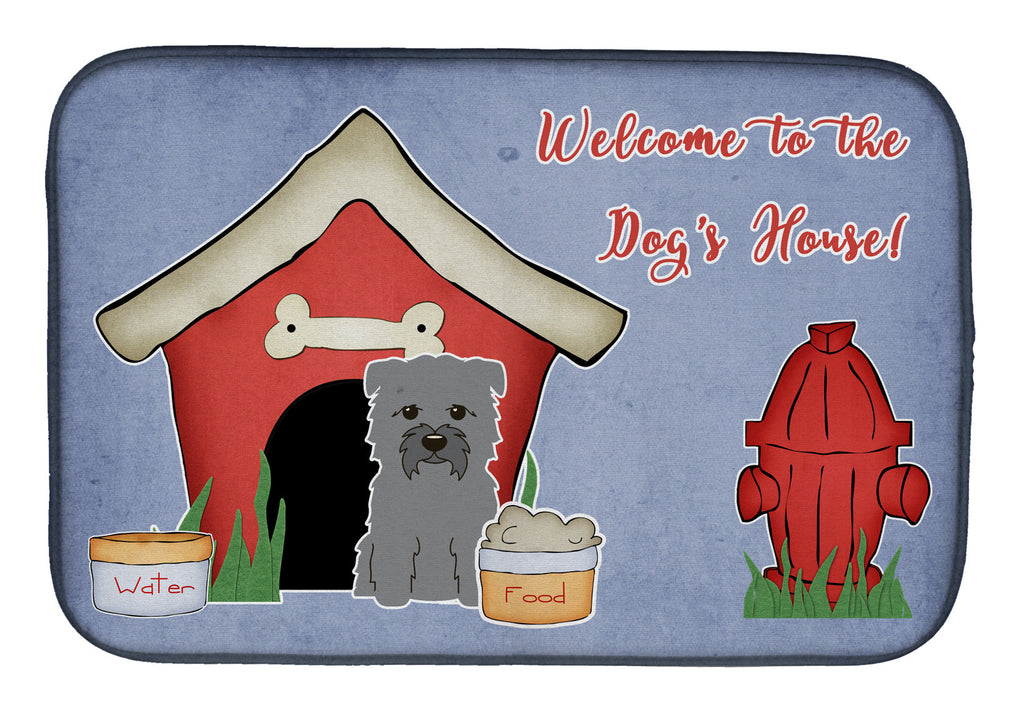 Dog House Collection Glen of Imal Grey Dish Drying Mat Absorbent Dish Drying Mat Pad for Kitchen Counter Dish Drainer Mat for Countertop, 14 x 21", Multicolor