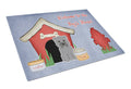 Dog House Collection Glen of Imal Grey Cutting Board Tempered Glass Kitchen Cutting Surface, Heat Resistant Chopping, Non-Slip Feet, Food Prep & Serving