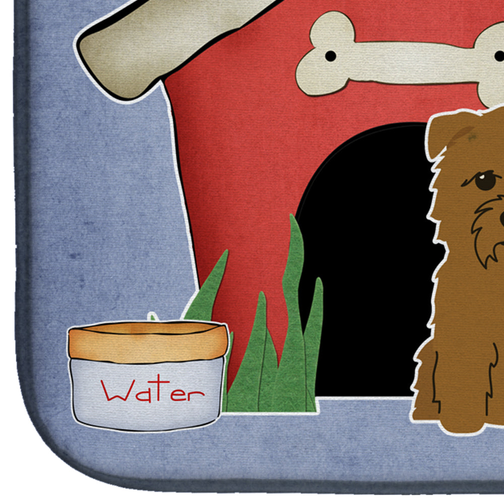 Dog House Collection Glen of Imal Tan Dish Drying Mat Absorbent Dish Drying Mat Pad for Kitchen Counter Dish Drainer Mat for Countertop, 14 x 21", Multicolor