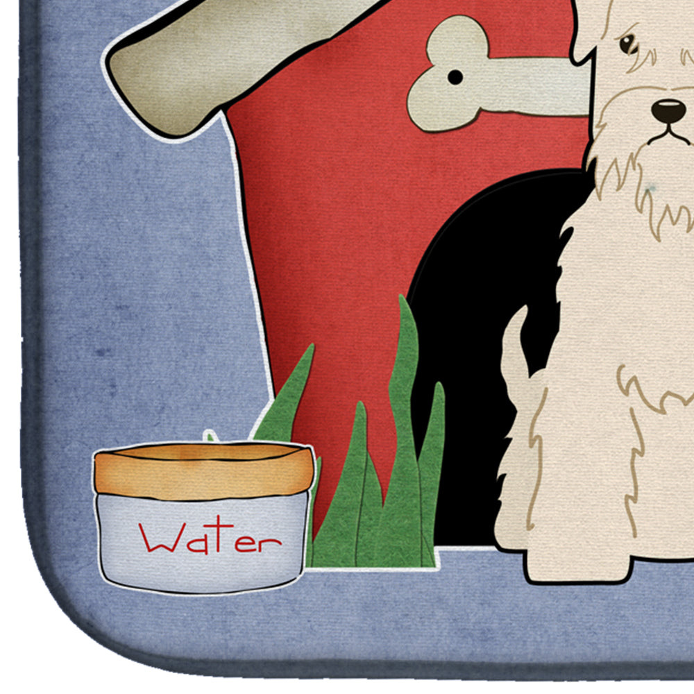 Dog House Collection Soft Coated Wheaten Terrier Dish Drying Mat Absorbent Dish Drying Mat Pad for Kitchen Counter Dish Drainer Mat for Countertop, 14 x 21", Multicolor