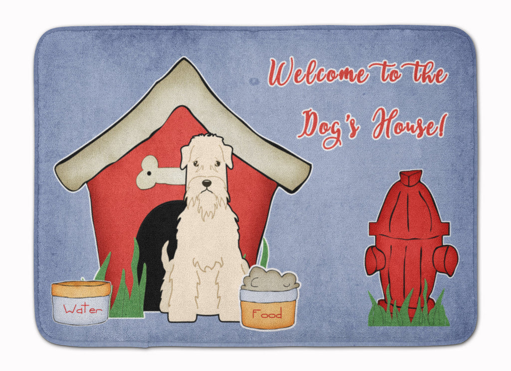 Dog House Collection Soft Coated Wheaten Terrier Memory Foam Kitchen Mat Machine Washable Anti-Fatigue Cushion Comfort Bath or Kitchen Rug