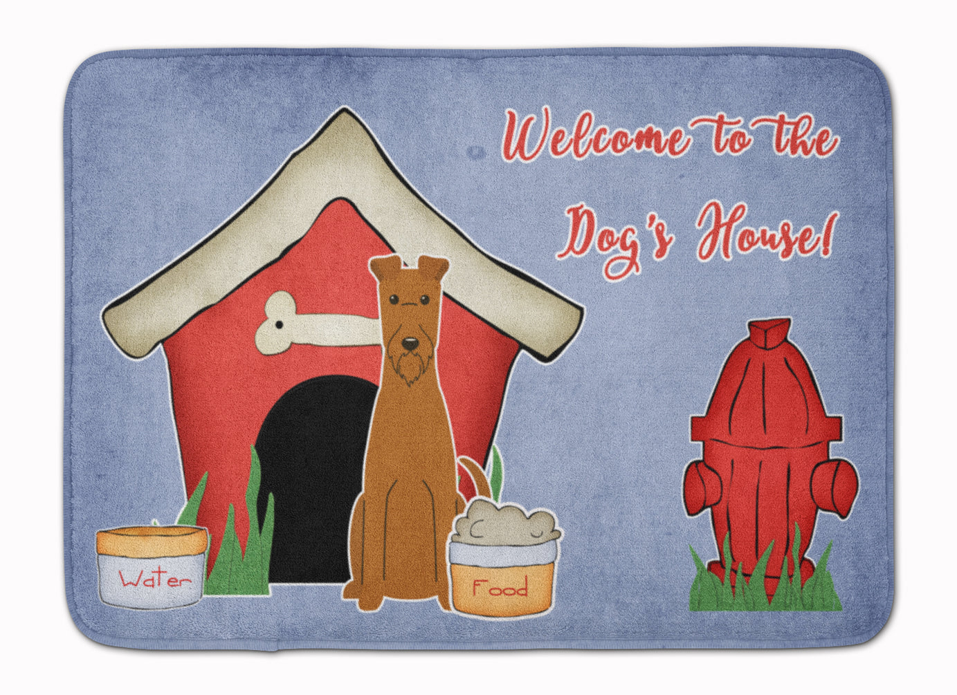 Dog House Collection Irish Terrier Memory Foam Kitchen Mat Machine Washable Anti-Fatigue Cushion Comfort Bath or Kitchen Rug