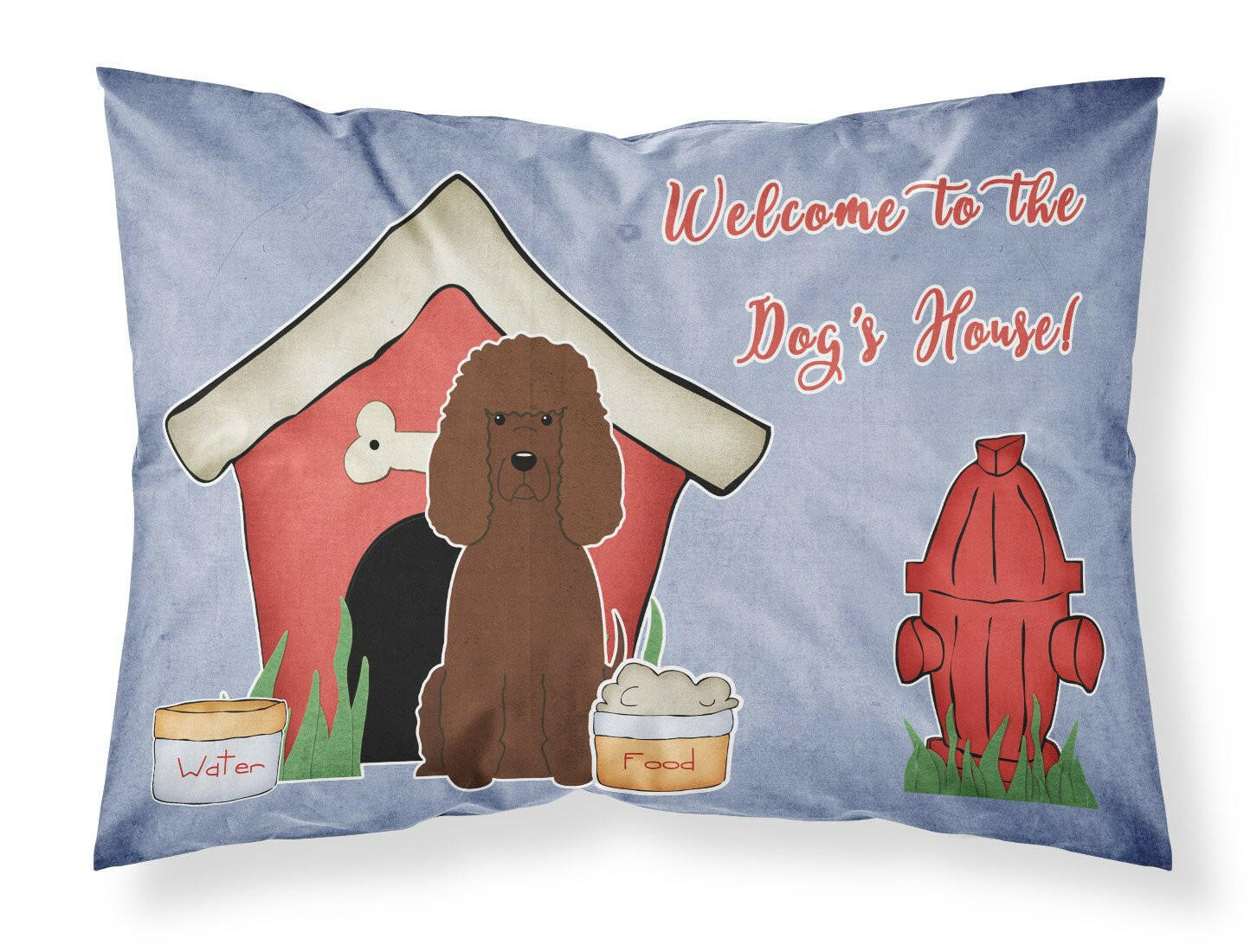 Dog House Collection Irish Water Spaniel Standard Pillowcase Lightweight Super Soft Easy Care Decorative Artwork Pillowcase, Standard