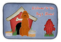 Dog House Collection Irish Setter Dish Drying Mat Absorbent Dish Drying Mat Pad for Kitchen Counter Dish Drainer Mat for Countertop, 14 x 21", Multicolor
