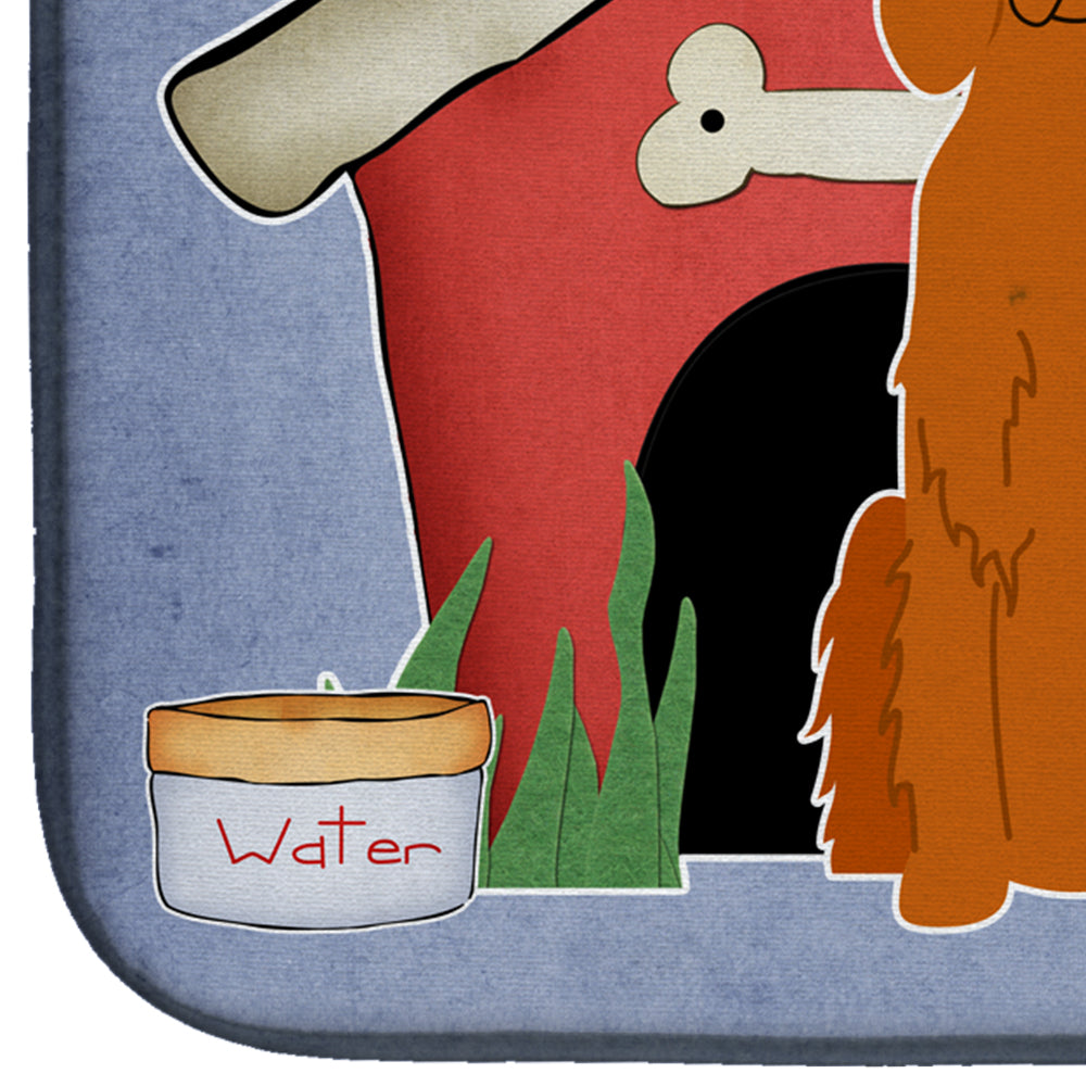 Dog House Collection Irish Setter Dish Drying Mat Absorbent Dish Drying Mat Pad for Kitchen Counter Dish Drainer Mat for Countertop, 14 x 21", Multicolor