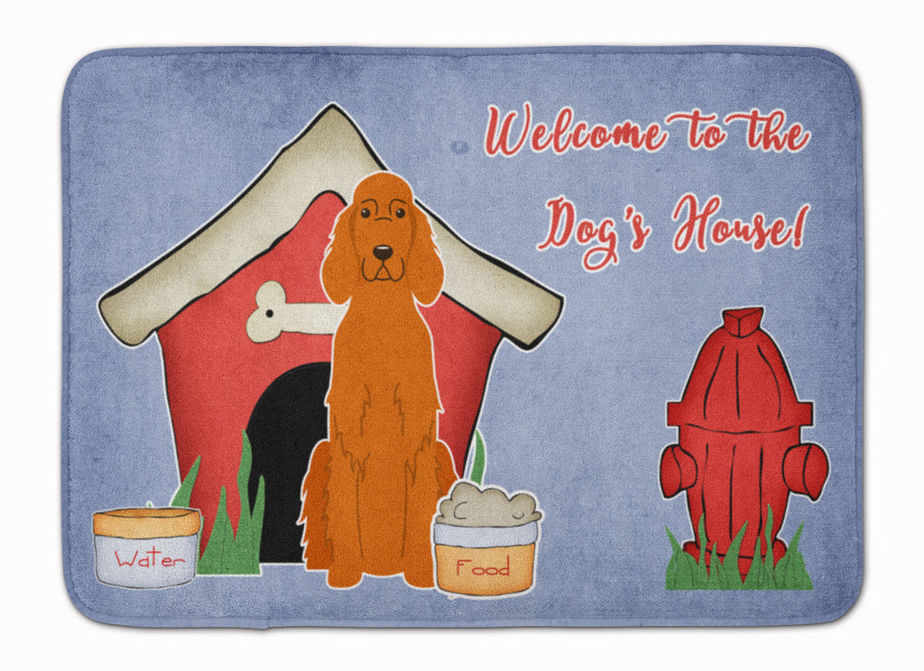 Dog House Collection Irish Setter Memory Foam Kitchen Mat Machine Washable Anti-Fatigue Cushion Comfort Bath or Kitchen Rug