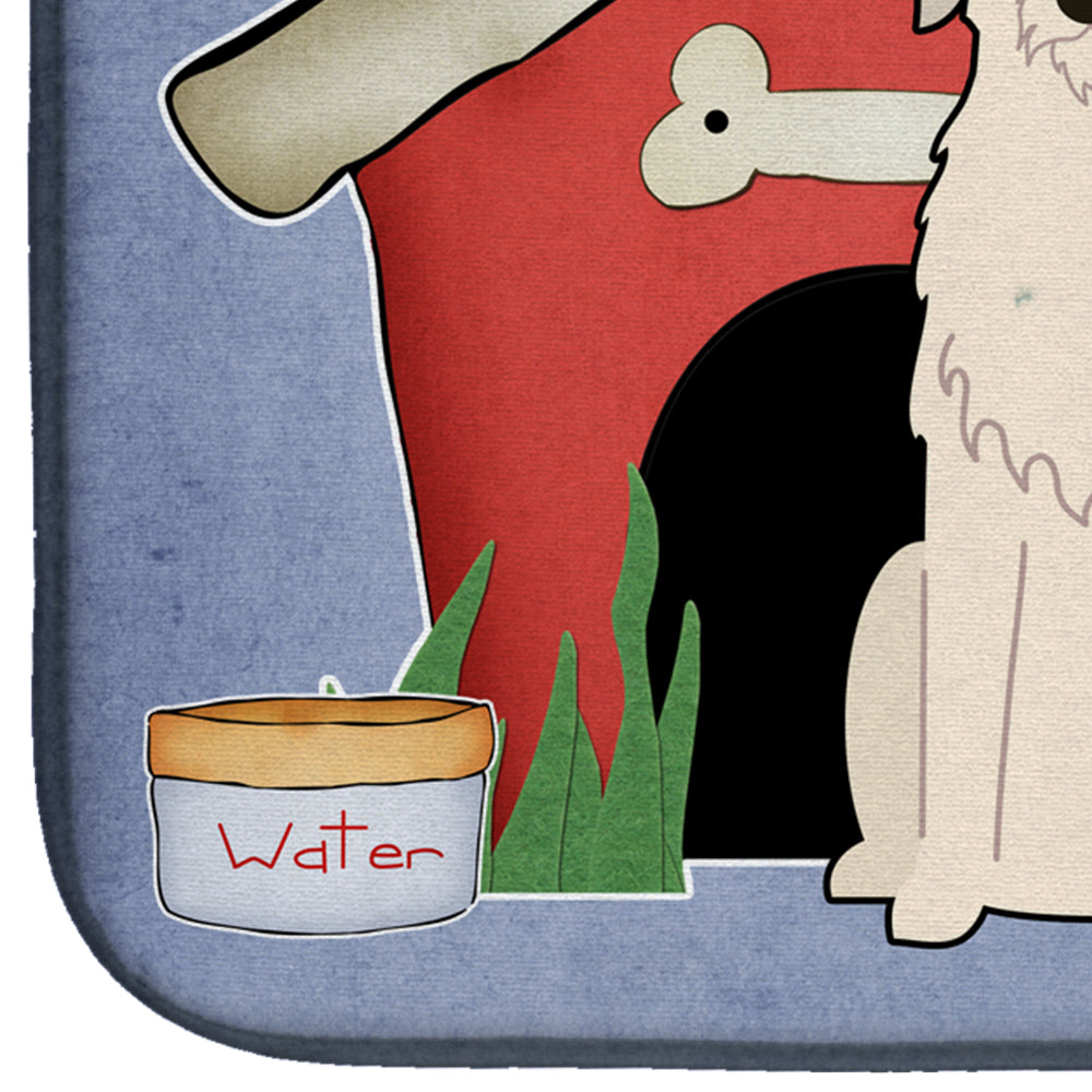 Dog House Collection Irish Wolfhound Dish Drying Mat Absorbent Dish Drying Mat Pad for Kitchen Counter Dish Drainer Mat for Countertop, 14 x 21", Multicolor
