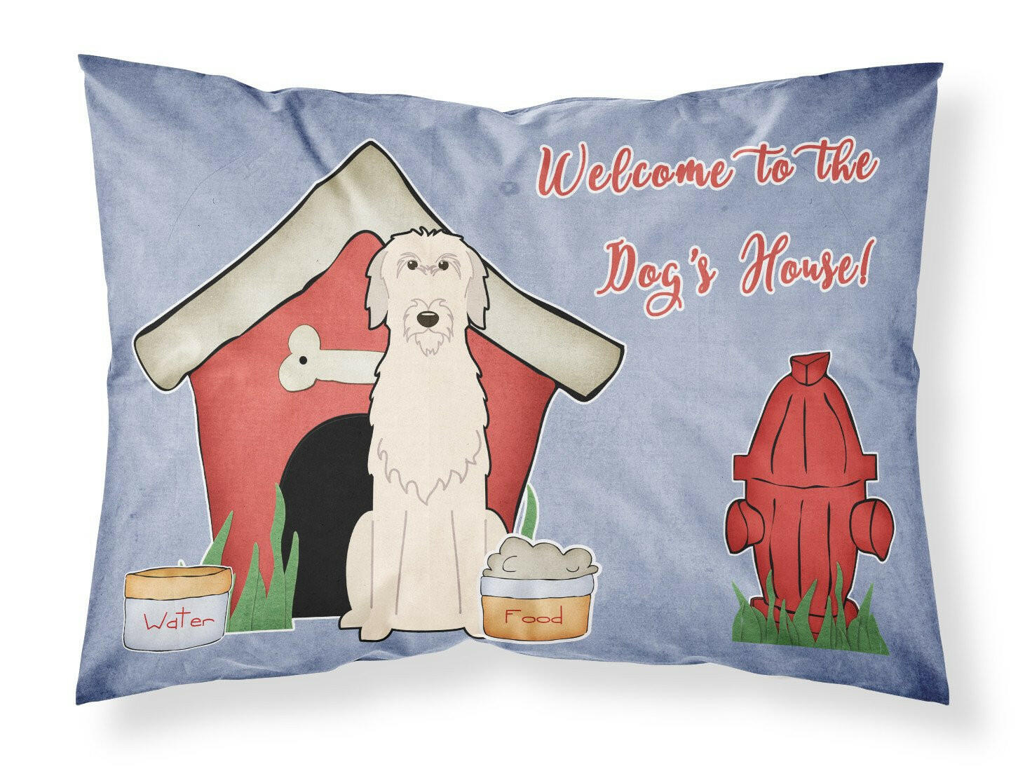 Dog House Collection Irish Wolfhound Standard Pillowcase Lightweight Super Soft Easy Care Decorative Artwork Pillowcase, Standard