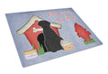 Dog House Collection Giant Schnauzer Cutting Board Tempered Glass Kitchen Cutting Surface, Heat Resistant Chopping, Non-Slip Feet, Food Prep & Serving