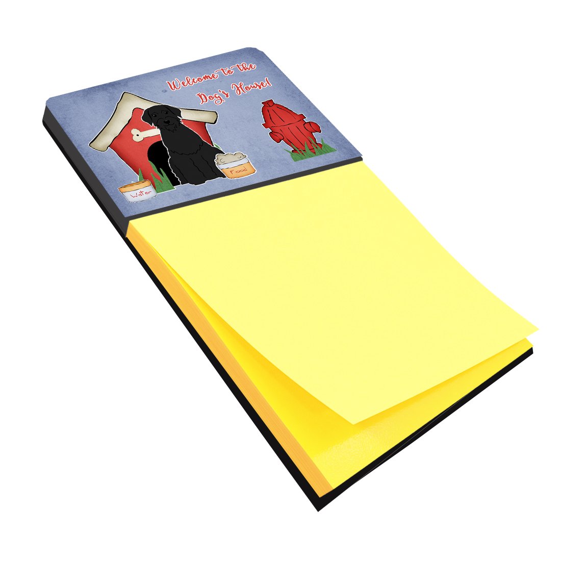 Dog House Collection Giant Schnauzer Watercolor Sticky Note Holder Refillable Dispenser Desk Accessory 3x3 Pad Gift