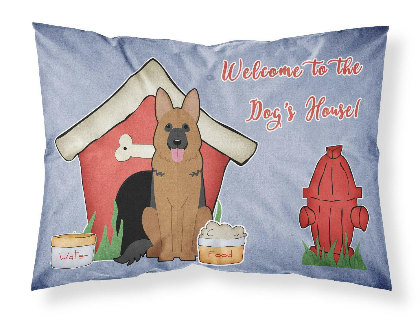 Dog House Collection German Shepherd Standard Pillowcase Lightweight Super Soft Easy Care Decorative Artwork Pillowcase, Standard