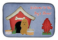 Dog House Collection Poodle Tan Dish Drying Mat Absorbent Dish Drying Mat Pad for Kitchen Counter Dish Drainer Mat for Countertop, 14 x 21", Multicolor