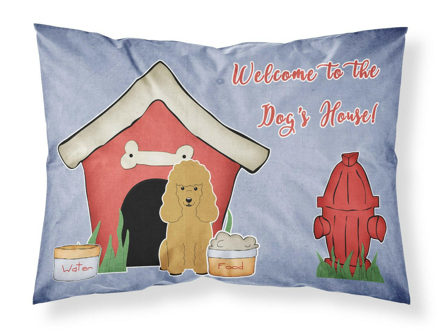 Dog House Collection Poodle Tan Standard Pillowcase Lightweight Super Soft Easy Care Decorative Artwork Pillowcase, Standard