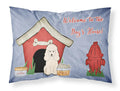 Dog House Collection Poodle White Standard Pillowcase Lightweight Super Soft Easy Care Decorative Artwork Pillowcase, Standard