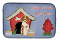 Dog House Collection Brittany Spaniel Dish Drying Mat Absorbent Dish Drying Mat Pad for Kitchen Counter Dish Drainer Mat for Countertop, 14 x 21", Multicolor