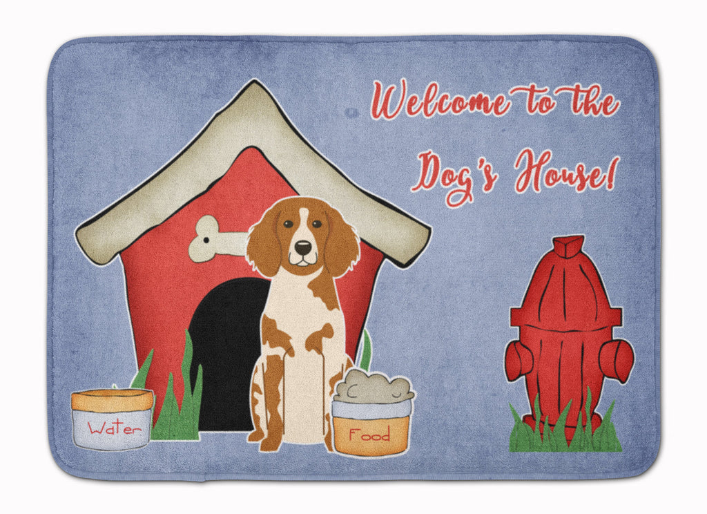 Dog House Collection Brittany Spaniel Memory Foam Kitchen Mat Machine Washable Anti-Fatigue Cushion Comfort Bath or Kitchen Rug