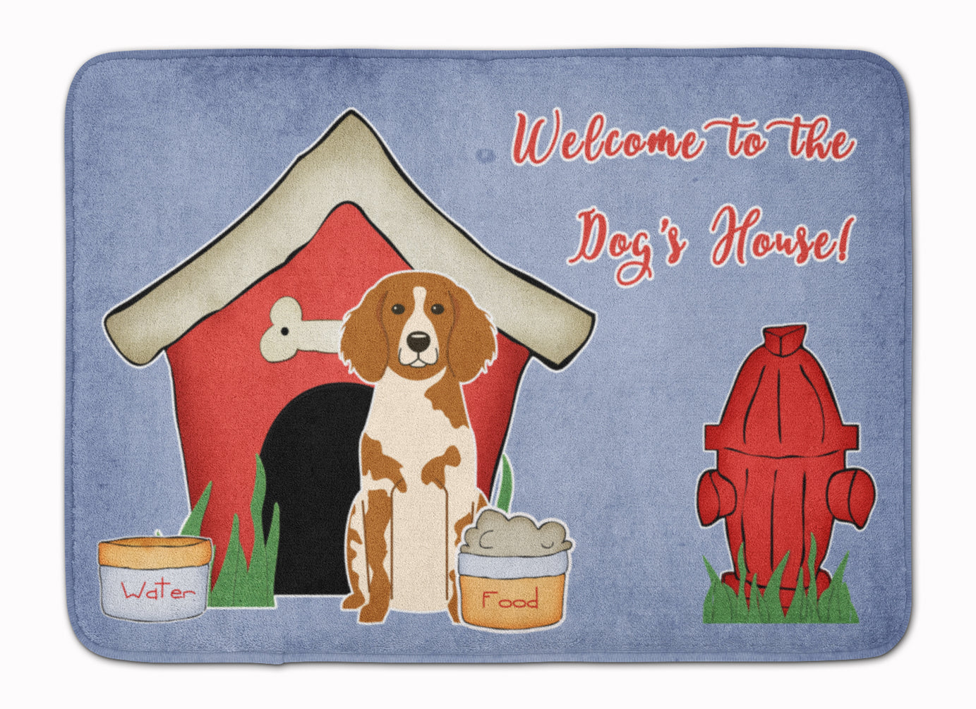 Dog House Collection Brittany Spaniel Memory Foam Kitchen Mat Machine Washable Anti-Fatigue Cushion Comfort Bath or Kitchen Rug