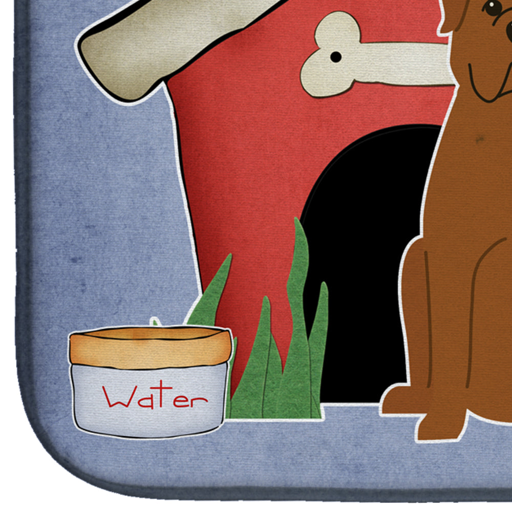 Dog House Collection Dogue de Bourdeaux Dish Drying Mat Absorbent Dish Drying Mat Pad for Kitchen Counter Dish Drainer Mat for Countertop, 14 x 21", Multicolor