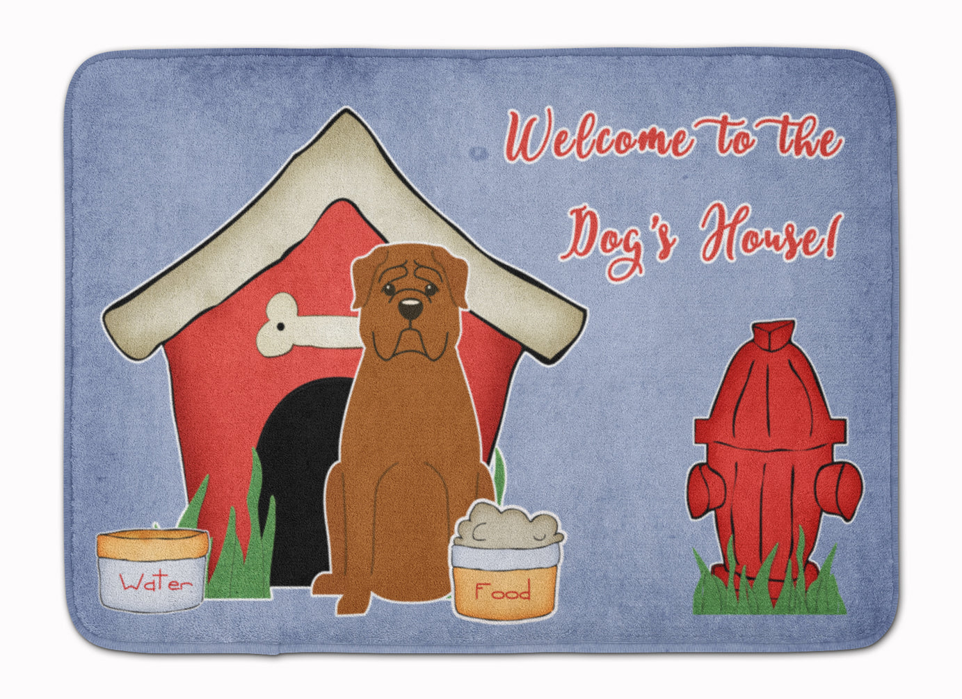 Dog House Collection Dogue de Bourdeaux Memory Foam Kitchen Mat Machine Washable Anti-Fatigue Cushion Comfort Bath or Kitchen Rug