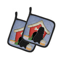 Dog House Collection Bouvier des Flandres Pot Holder Set of 2 Heat Resistant Quilted Hot Pads 7.5 x 7.5 Inch, Insulated Kitchen Trivets for Cooking & Baking