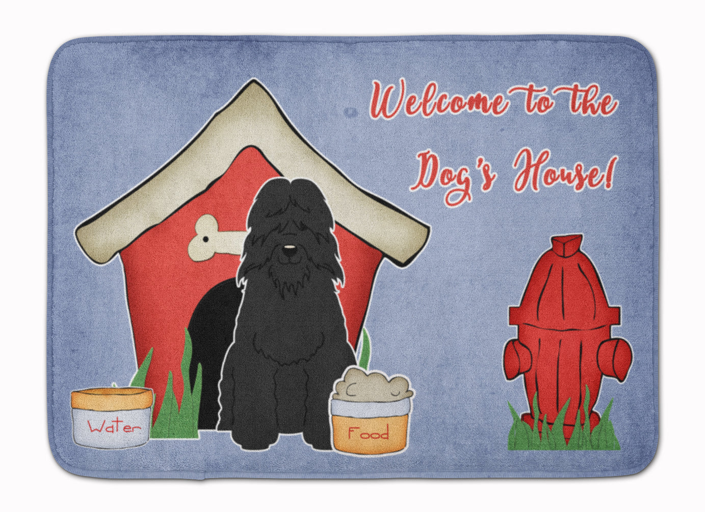Dog House Collection Bouvier des Flandres Memory Foam Kitchen Mat Machine Washable Anti-Fatigue Cushion Comfort Bath or Kitchen Rug