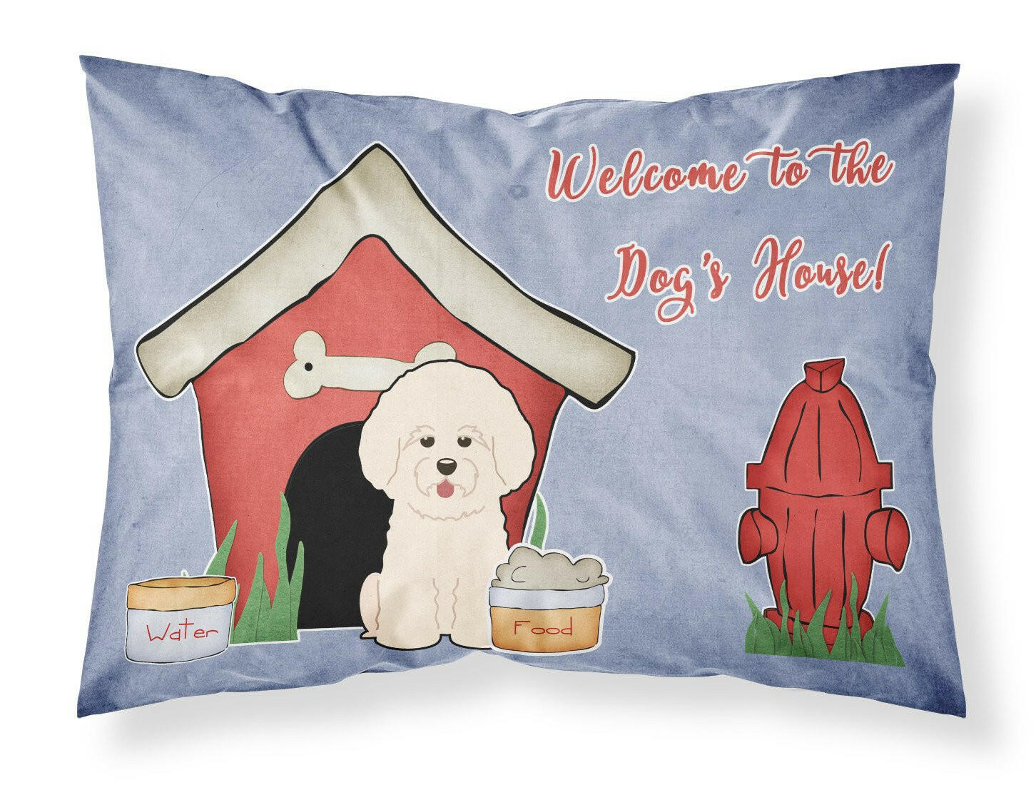 Dog House Collection Bichon Frise Standard Pillowcase Lightweight Super Soft Easy Care Decorative Artwork Pillowcase, Standard