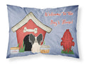 Dog House Collection Papillon Black White Standard Pillowcase Lightweight Super Soft Easy Care Decorative Artwork Pillowcase, Standard