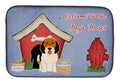 Dog House Collection Petit Basset Griffon Veenden Dish Drying Mat Absorbent Dish Drying Mat Pad for Kitchen Counter Dish Drainer Mat for Countertop, 14 x 21", Multicolor