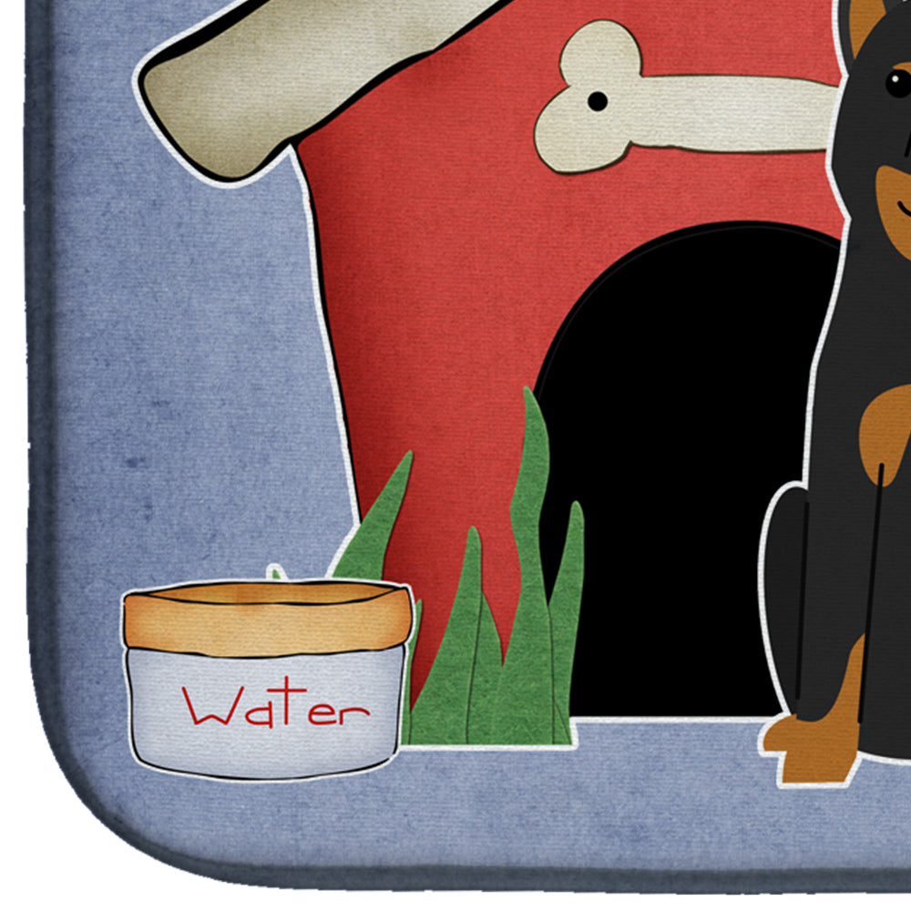 Dog House Collection Beauce Shepherd Dog Dish Drying Mat Absorbent Dish Drying Mat Pad for Kitchen Counter Dish Drainer Mat for Countertop, 14 x 21", Multicolor