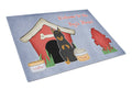 Dog House Collection Beauce Shepherd Dog Cutting Board Tempered Glass Kitchen Cutting Surface, Heat Resistant Chopping, Non-Slip Feet, Food Prep & Serving
