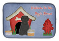 Dog House Collection Briard Black Dish Drying Mat Absorbent Dish Drying Mat Pad for Kitchen Counter Dish Drainer Mat for Countertop, 14 x 21", Multicolor
