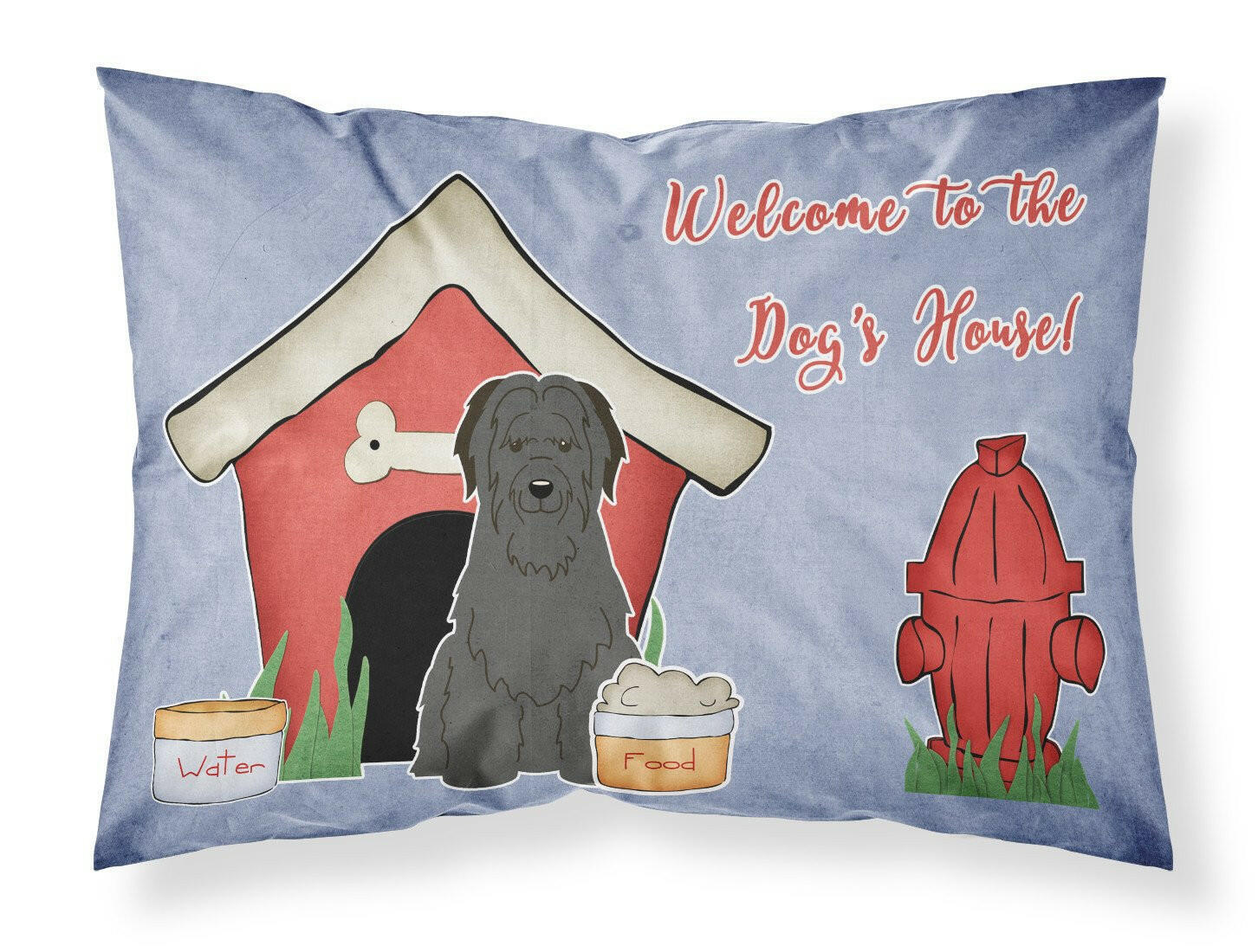 Dog House Collection Briard Black Standard Pillowcase Lightweight Super Soft Easy Care Decorative Artwork Pillowcase, Standard