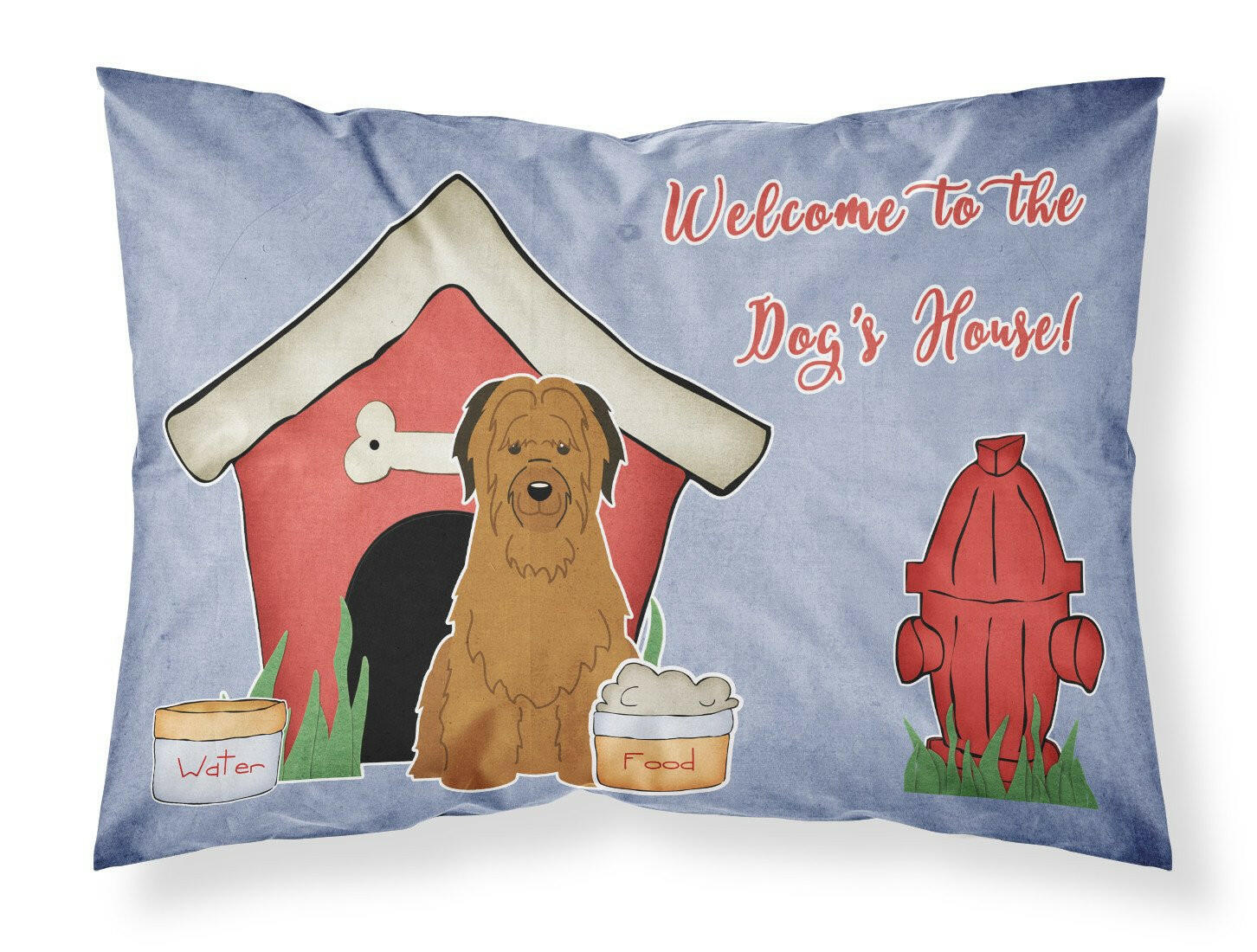 Dog House Collection Briard Brown Standard Pillowcase Lightweight Super Soft Easy Care Decorative Artwork Pillowcase, Standard