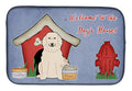 Dog House Collection Great Pyrenese Dish Drying Mat Absorbent Dish Drying Mat Pad for Kitchen Counter Dish Drainer Mat for Countertop, 14 x 21", Multicolor