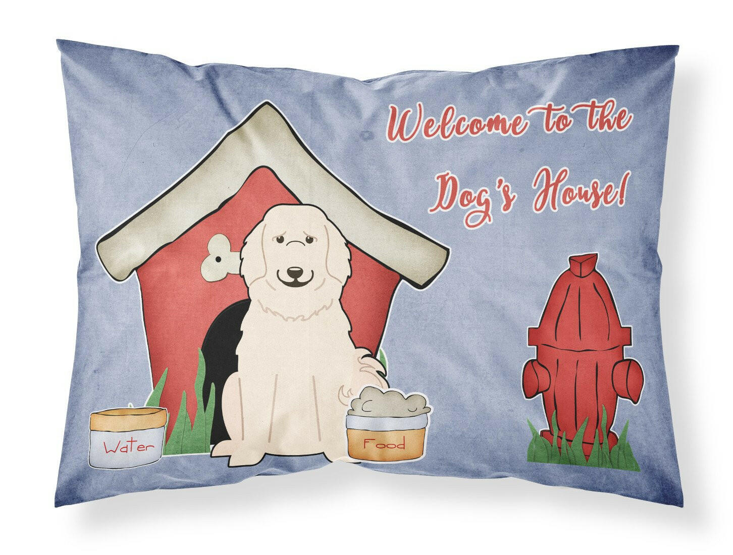 Dog House Collection Great Pyrenese Standard Pillowcase Lightweight Super Soft Easy Care Decorative Artwork Pillowcase, Standard