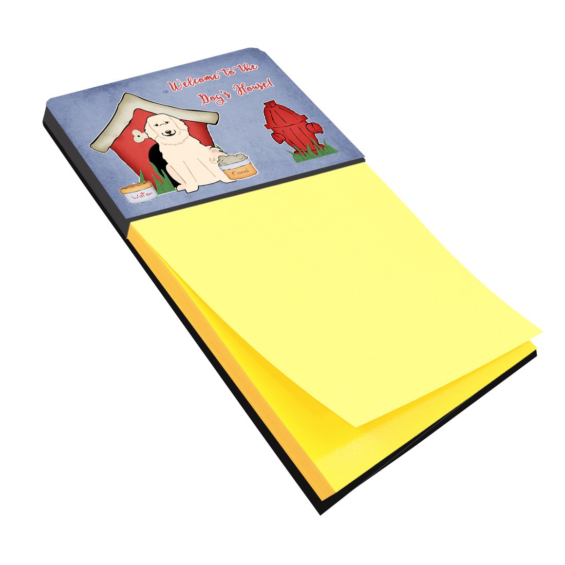 Dog House Collection Great Pyrenese Watercolor Sticky Note Holder Refillable Dispenser Desk Accessory 3x3 Pad Gift