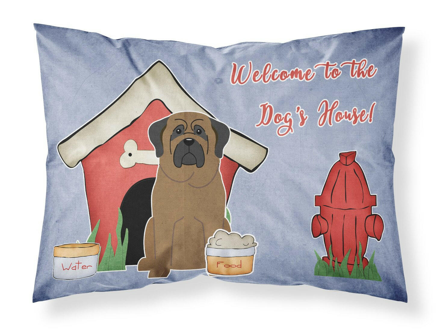 Dog House Collection Bullmastiff Standard Pillowcase Lightweight Super Soft Easy Care Decorative Artwork Pillowcase, Standard
