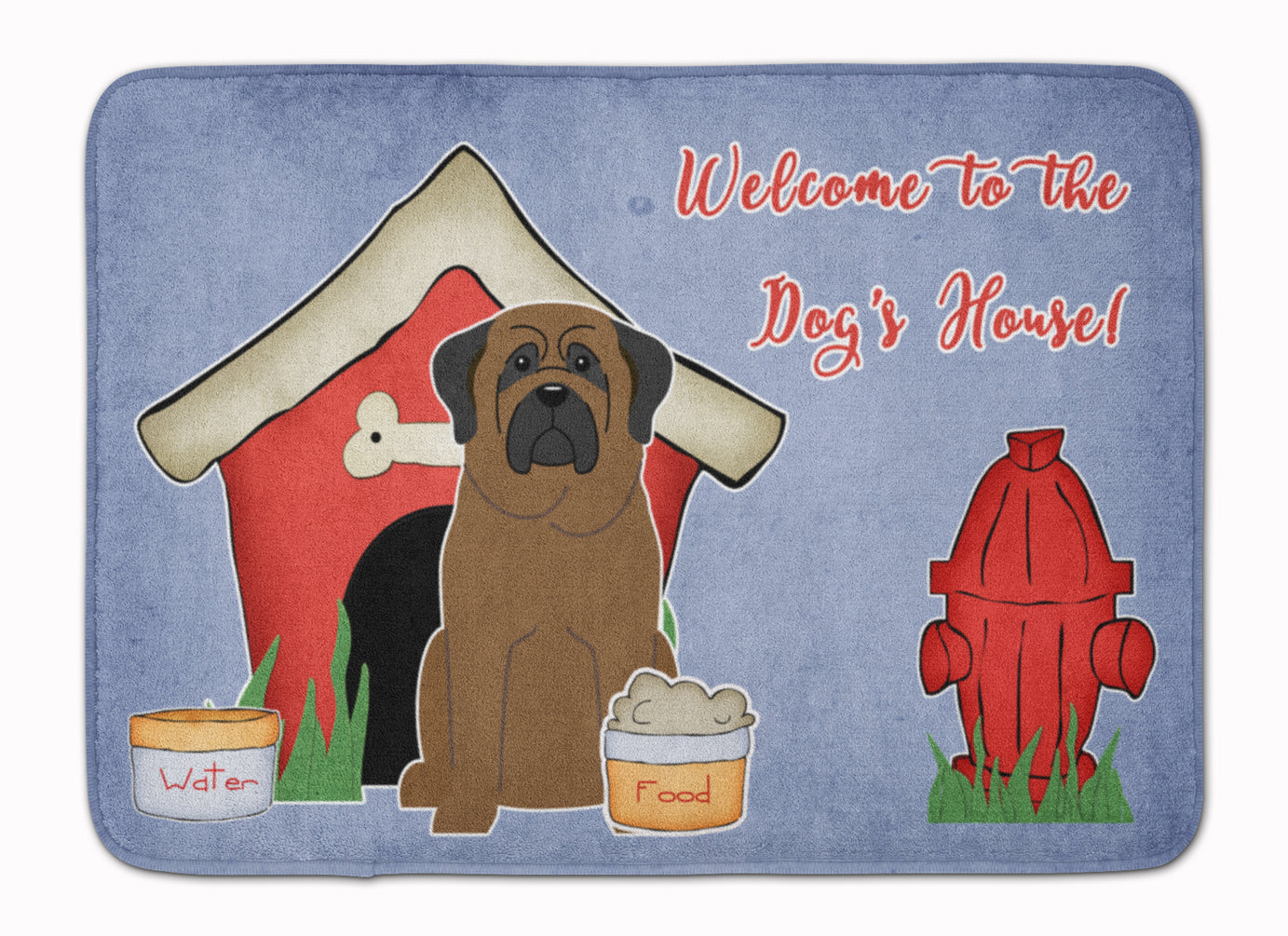 Dog House Collection Bullmastiff Memory Foam Kitchen Mat Machine Washable Anti-Fatigue Cushion Comfort Bath or Kitchen Rug