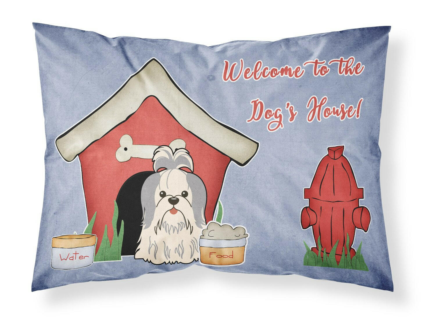 Dog House Collection Shih Tzu Silver White Standard Pillowcase Lightweight Super Soft Easy Care Decorative Artwork Pillowcase, Standard