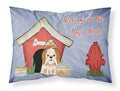 Dog House Collection Shih Tzu Red White Standard Pillowcase Lightweight Super Soft Easy Care Decorative Artwork Pillowcase, Standard