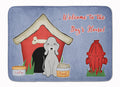 Dog House Collection Bedlington Terrier Blue Memory Foam Kitchen Mat Machine Washable Anti-Fatigue Cushion Comfort Bath or Kitchen Rug