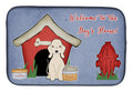 Dog House Collection Bedlington Terrier Sandy Dish Drying Mat Absorbent Dish Drying Mat Pad for Kitchen Counter Dish Drainer Mat for Countertop, 14 x 21", Multicolor