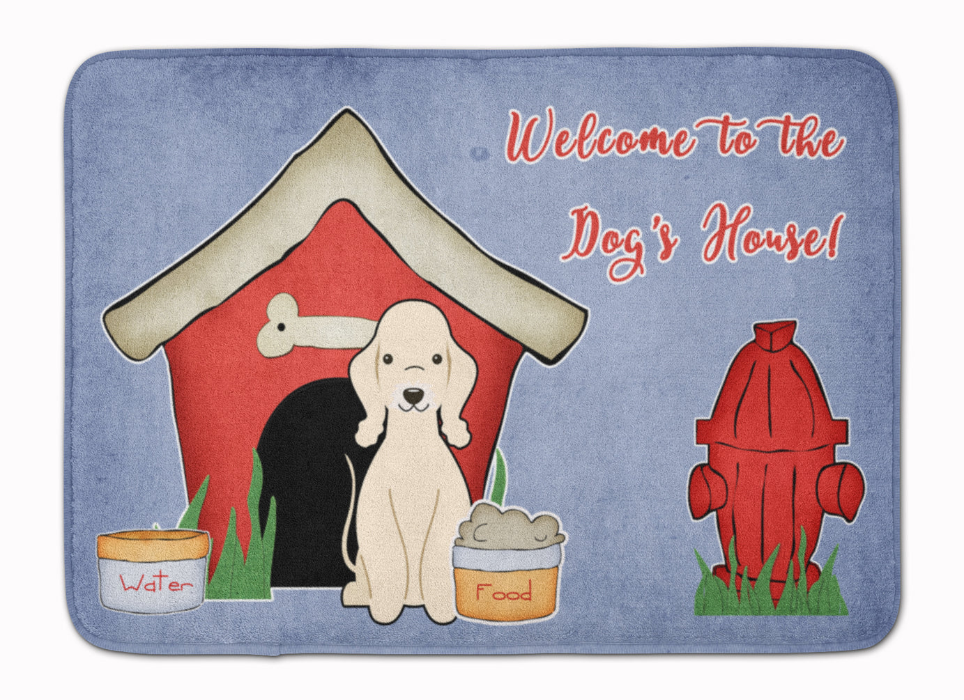 Dog House Collection Bedlington Terrier Sandy Memory Foam Kitchen Mat Machine Washable Anti-Fatigue Cushion Comfort Bath or Kitchen Rug