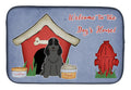 Dog House Collection Cocker Spaniel Black Dish Drying Mat Absorbent Dish Drying Mat Pad for Kitchen Counter Dish Drainer Mat for Countertop, 14 x 21", Multicolor