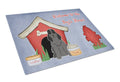 Dog House Collection Cocker Spaniel Black Cutting Board Tempered Glass Kitchen Cutting Surface, Heat Resistant Chopping, Non-Slip Feet, Food Prep & Serving