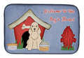 Dog House Collection Cocker Spaniel Buff Dish Drying Mat Absorbent Dish Drying Mat Pad for Kitchen Counter Dish Drainer Mat for Countertop, 14 x 21", Multicolor