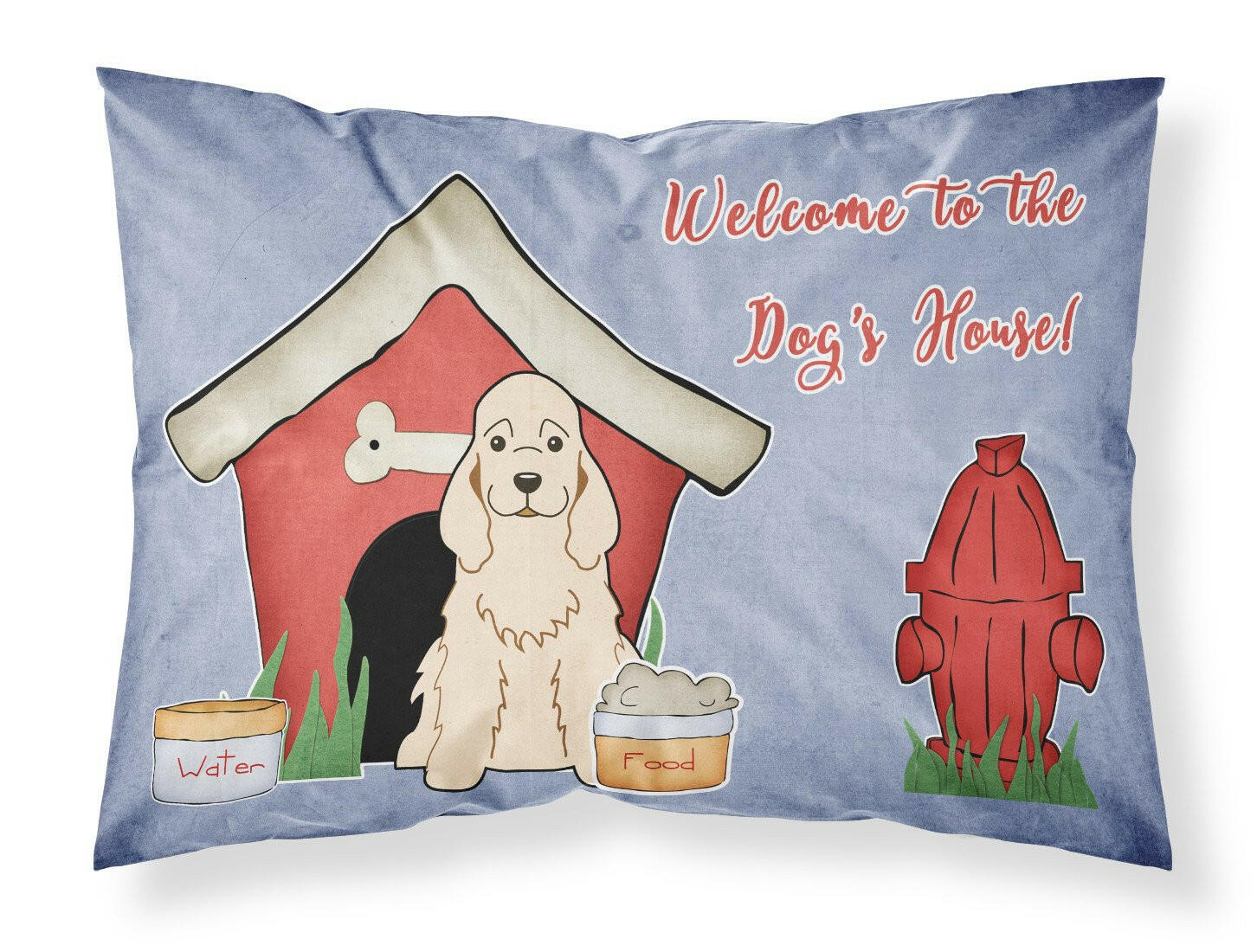 Dog House Collection Cocker Spaniel Buff Standard Pillowcase Lightweight Super Soft Easy Care Decorative Artwork Pillowcase, Standard