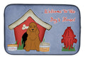 Dog House Collection Cocker Spaniel Red Dish Drying Mat Absorbent Dish Drying Mat Pad for Kitchen Counter Dish Drainer Mat for Countertop, 14 x 21", Multicolor
